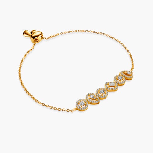 Bransoletka celebrytka Savicki: srebrna pozłacana, cyrkonie